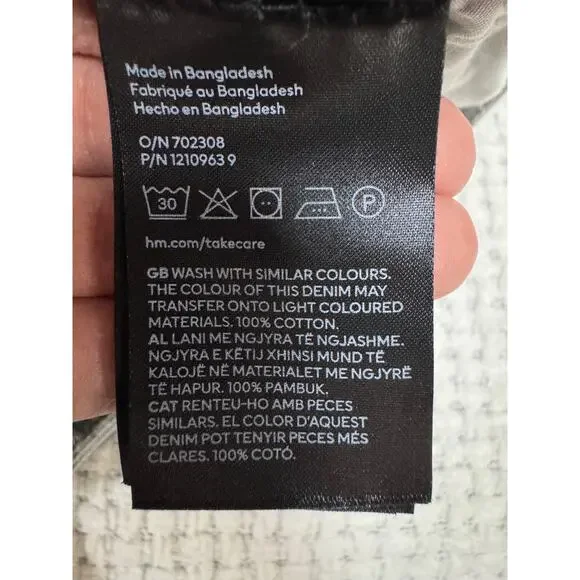 H&M Divided Women’s Jeans Gray Wide Leg - Picture 4 of 8